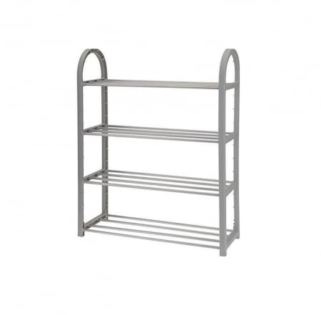 Living & deco - Excellent Houseware shoe organizer, plastic/metal, 50x19x65 cm, gray