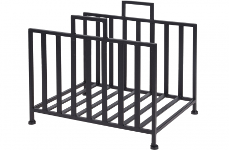 Seminee si organizatoare lemne - Organizator lemne Ambiance, metal, 40x31x35 cm, negru