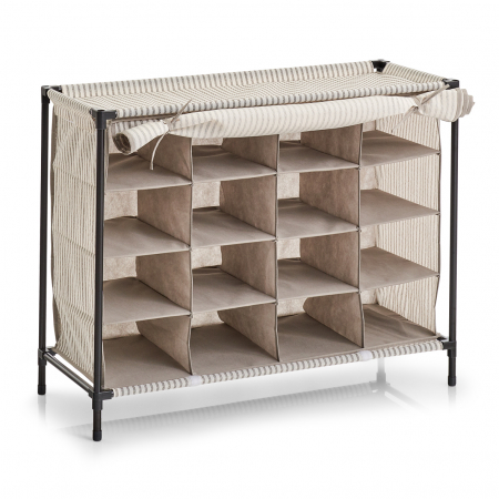Zeller shoe organizer, Textile/Metal, 85x35x68 cm, beige [0]