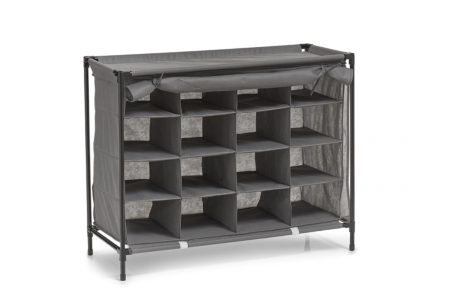 Cabinets and organizers - Zeller shoe organizer, Textile/Metal, 85x35x68 cm, gray