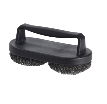 Perie gratar Vaggan, otel inoxidabil/polipropilena, 20x10x8 cm, negru/argintiu [0]