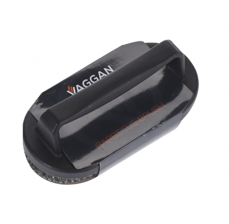 Perie gratar Vaggan, otel inoxidabil/polipropilena, 20x10x8 cm, negru/argintiu [1]