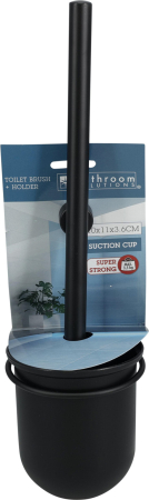 Toilet brushes - Perie toaleta Bathroom Solutions, metal, 11x36 cm, negru