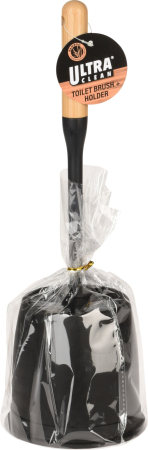 Toilet brushes - Perie toaleta Bathroom Solutions, plastic/bambus, 12x39 cm, negru