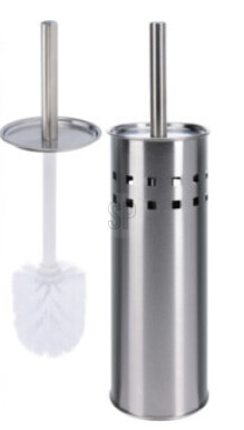 Perii toaleta - Perie toaleta cu suport Bathroom Solutions, otel inoxidabil, 10x39 cm, argintiu