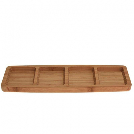 Serving plates - Excellent Houseware serving tray, bamboo, 33x10x1.8 cm, brown