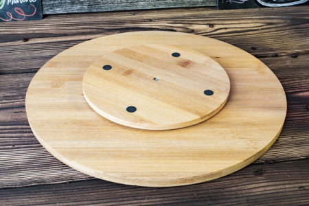 Platou servire rotativ Excellent Houseware, bambus, 35 cm, maro [4]