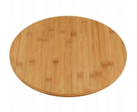 Platouri servire - Platou servire rotativ Excellent Houseware, bambus, 35 cm, maro