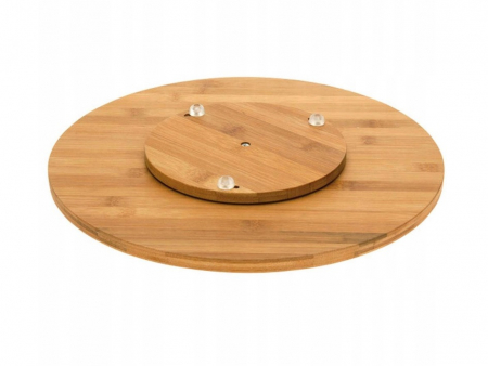 Platou servire rotativ Excellent Houseware, bambus, 35 cm, maro [1]