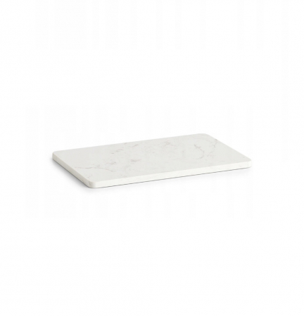 Platou servire Zeller, marmura, 28x18x1 cm, alb [2]