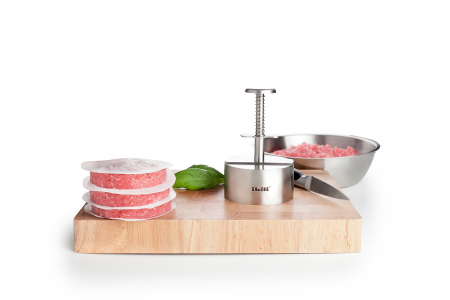 Ibili-Utensilios Varios hamburger press, stainless steel, 11.4 cm, silver [1]