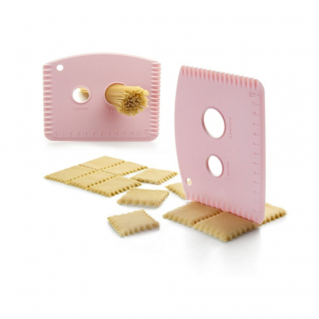 Raclete patiserie - Racleta aluat Ibili, plastic, 12x12 cm, roz