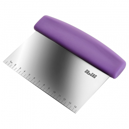 Raclete patiserie - Racleta aluat Ibili-Professional, otel inoxidabil18/10/plastic, 16x12.5 cm, argintiu/mov