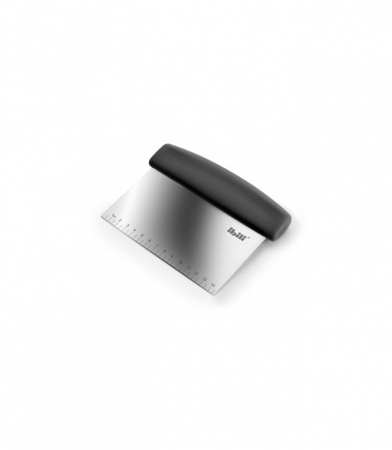 Ustensile cofetarie si patiserie - Racleta aluat Ibili-Professional, otel inoxidabil 18/10/plastic, 16x12.5 cm, argintiu/negru