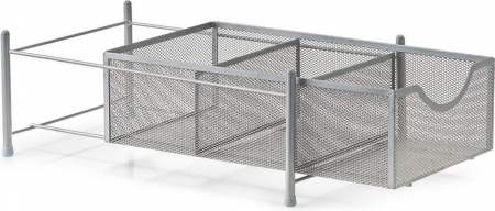 Rafturi si etajere - Raft depozitare Zeller, otel, 39.5x24.5x14.5 cm, argintiu
