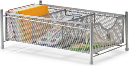 Zeller storage shelf, steel, 39.5x24.5x14.5 cm, silver [1]