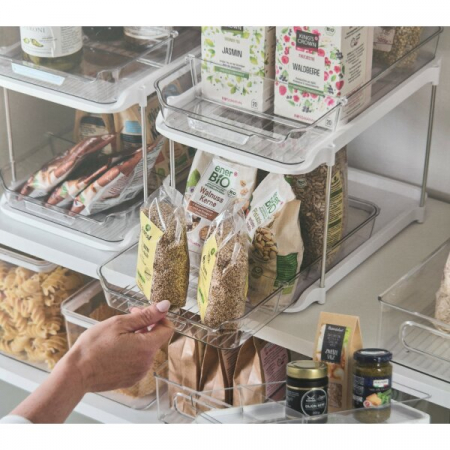 Zeller storage shelf, plastic, 33x21x23 cm, white/transparent [5]