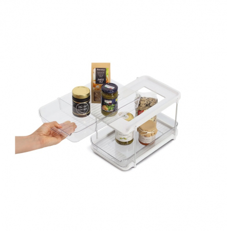 Zeller storage shelf, plastic, 33x21x23 cm, white/transparent [1]