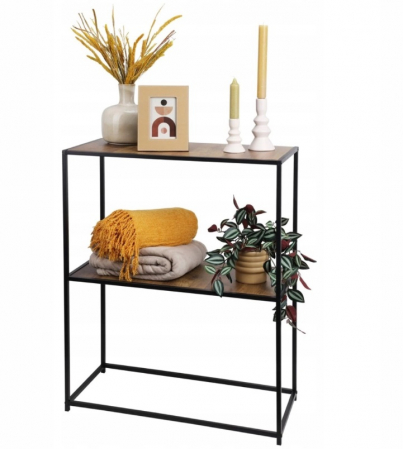 Living & deco - Raft lateral Koopman International, metal, 70x31x85 cm, negru