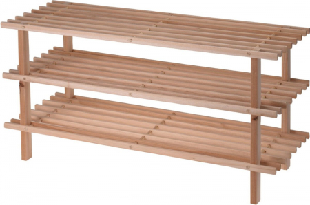 Living & deco - Raft pentru pantofi Koopman International, lemn, 77x26x40 cm, maro
