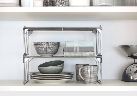 Raft universal Zeller, metal, 43x25x15 cm, argintiu [4]