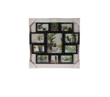 Home&Styling Collection photo frame, polypropylene/glass, 61x62x2.5 cm, 11 photos, black [1]