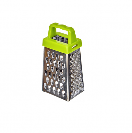 Ustensile pentru gatit - Razatoare mini cu 4 fete Ibili, otel inoxidabil, 8 cm, argintiu/verde