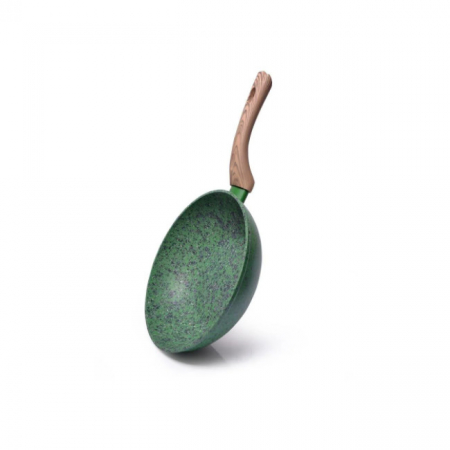 Wok - Tigaie wok Fissman-Malachite, aluminiu, verde/maro