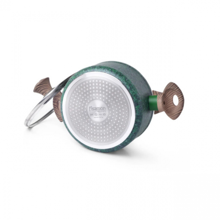 Fissman-Malachite pot, aluminum, green/brown [1]
