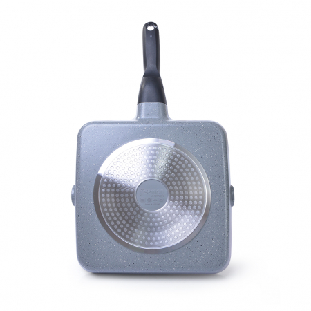 Tigaie grill cu maner detasabil Fissman-La Granite, 28x4,5cm, aluminiu, gri [3]