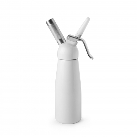 Ornare, insiropare si decorare prajituri - Sifon frisca Ibili-Sifones, aluminiu, 500 ml, alb/argintiu
