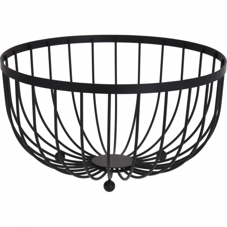 Articole pentru servire - Fructiera Koopman Black Style, metal, 25x13 cm, negru