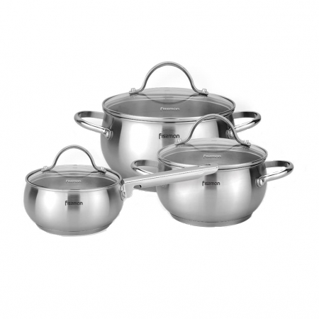 Pot sets - Fissman-Martinez pot set, 6 pieces, stainless steel, silver