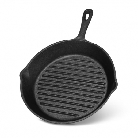 Tigai - Tigaie grill Fissman, fonta, 18x4 cm, negru