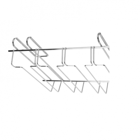 Suport pentru pahare Koopman, otel cromat, 34x25x8 cm, argintiu [1]