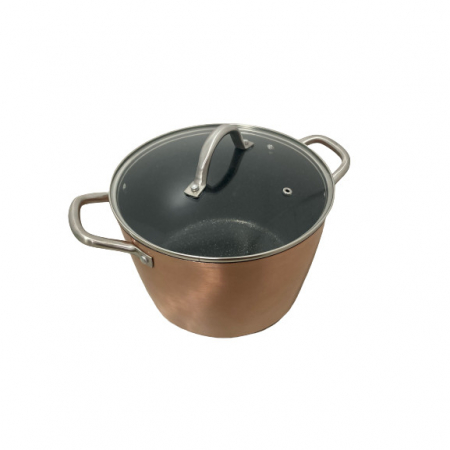 Ibili-Natura Copper pot with lid, aluminum, 24x15 cm, brown [2]