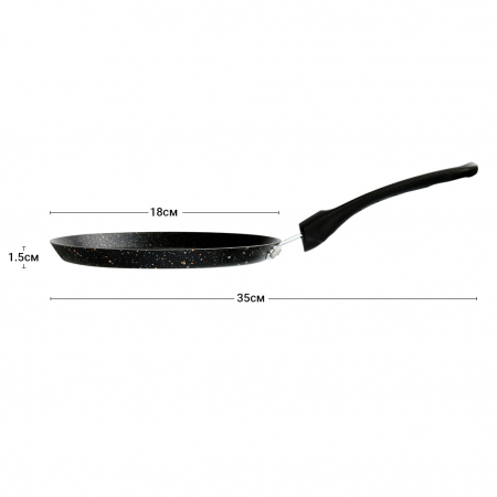 Tigaie clatite Fissman-Promo, aluminiu, 35,5x18x1,5 cm, negru [2]