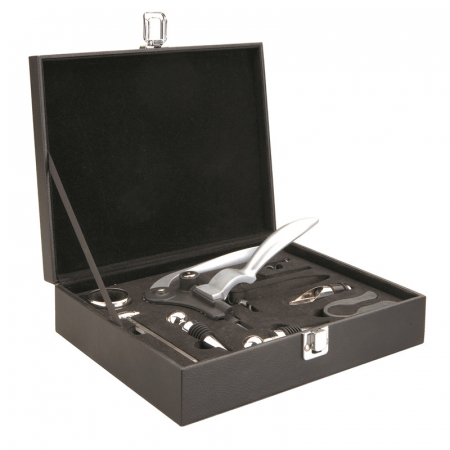 Suporturi si accesorii vin - Set accesorii vin Ibili, alama/silicon, argintiu/negru