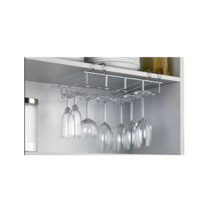 Suport pentru pahare Koopman, otel cromat, 34x25x8 cm, argintiu [4]