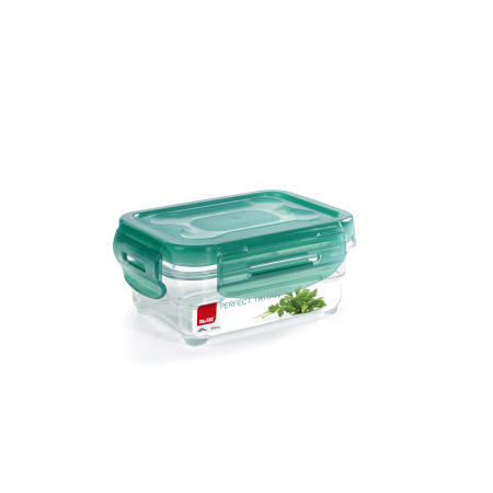 Caserola ermetica pentru alimente Ibili-Tritan, plastic, dreptunghi, transparent/verde [0]