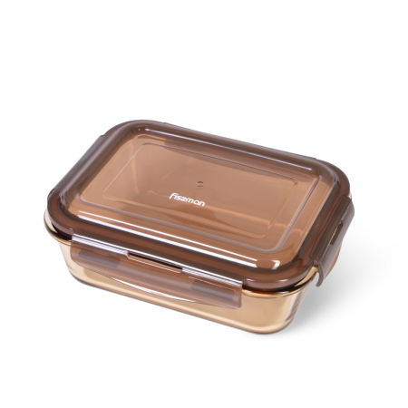 Fissman casserole with lid, borosilicate glass, 1040 ml, 19x14x6 cm, brown [0]
