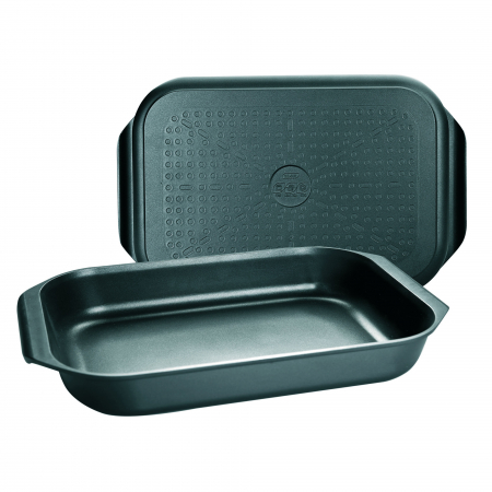 Tavi copt - Tava Ibili-Induplus, aluminiu, 40x26x6.5cm ,negru