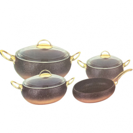 Set oale 7 piese OMS-Granite, aluminiu, negru/gold [0]