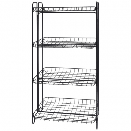 Living & deco - Etajera metalica 4 rafturi Koopman, metal, 49X33X90 cm, negru