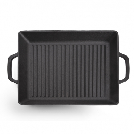 Tigaie grill fissman, 32,5x27x4cm, fonta, negru [1]
