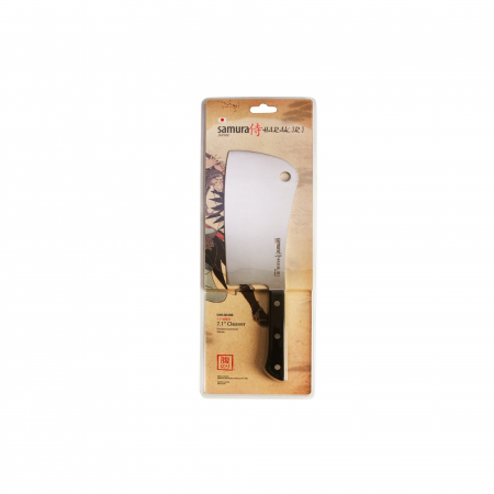 Samura-Harakiri cleaver, AUS-8 steel, 18 cm, silver/black [1]