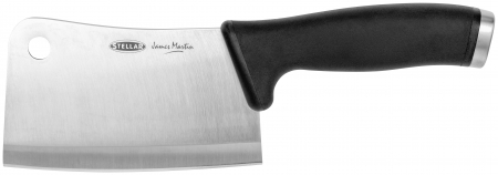Cutite - Satar Stellar-James Martin, otel cromat, 26x8x2.5 cm, argintiu/negru