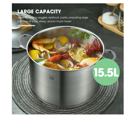 Carl Schmidt Sohn Trier pot, stainless steel, 24x22 cm, 10.5 l, silver [5]