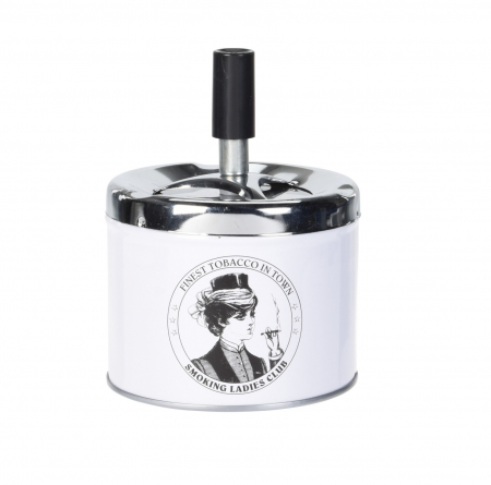 Vesela si tacamuri - Scrumiera Excellent Houseware , metal, 9x12 cm, alb/negru