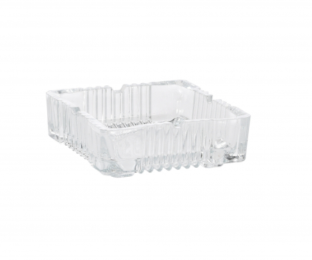 Vesela si tacamuri - Scrumiera Excellent Houseware, sticla, 10x10x3.5 cm, transparent